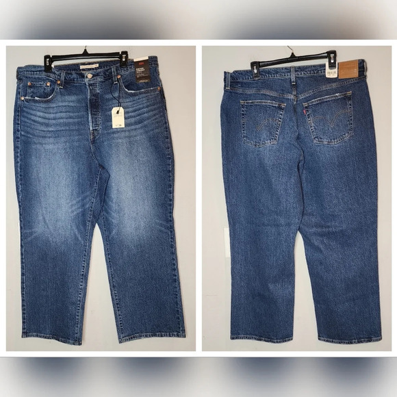 NWT Levi's Ribcage Straight Ankle Jeans Buttom Fly Women's Plus Size 18W. - Picture 2 of 16
